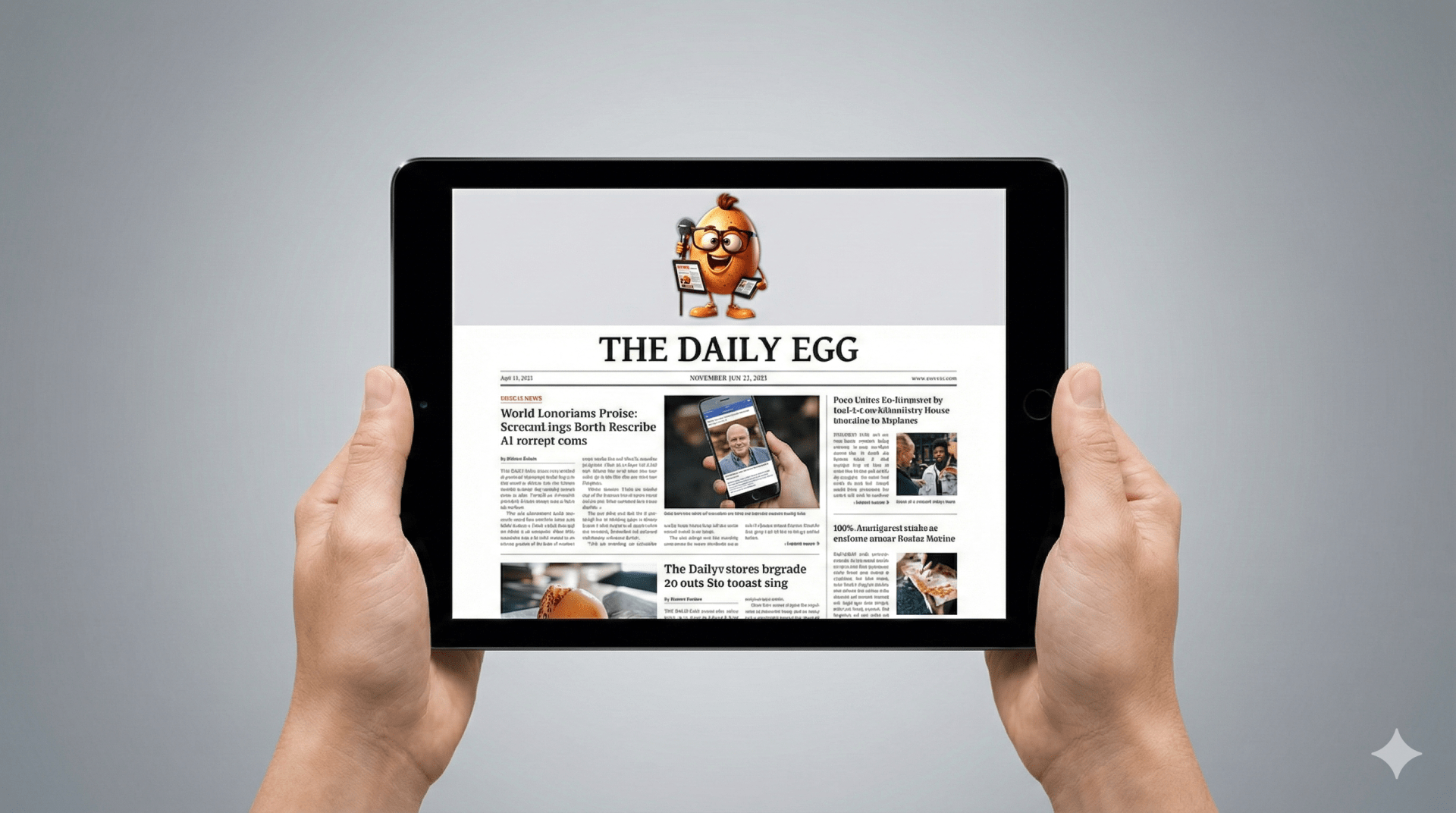 the daily egg nucreature news on ipad