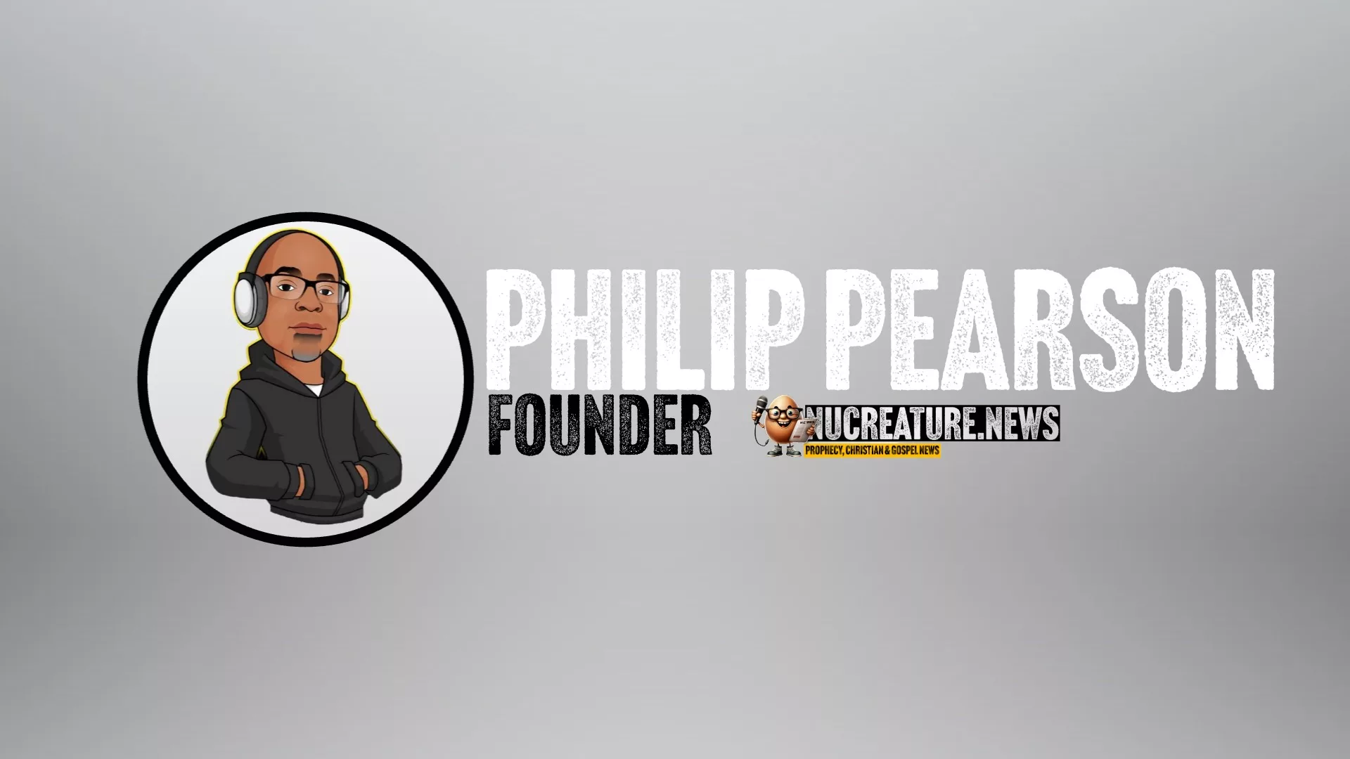 Philip Pearson Avatar inside of circle with the words Founder of NuCreature News