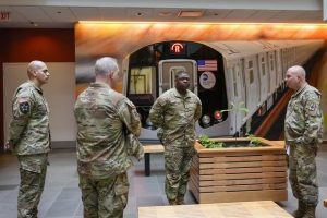 Military on the subway : National Guard