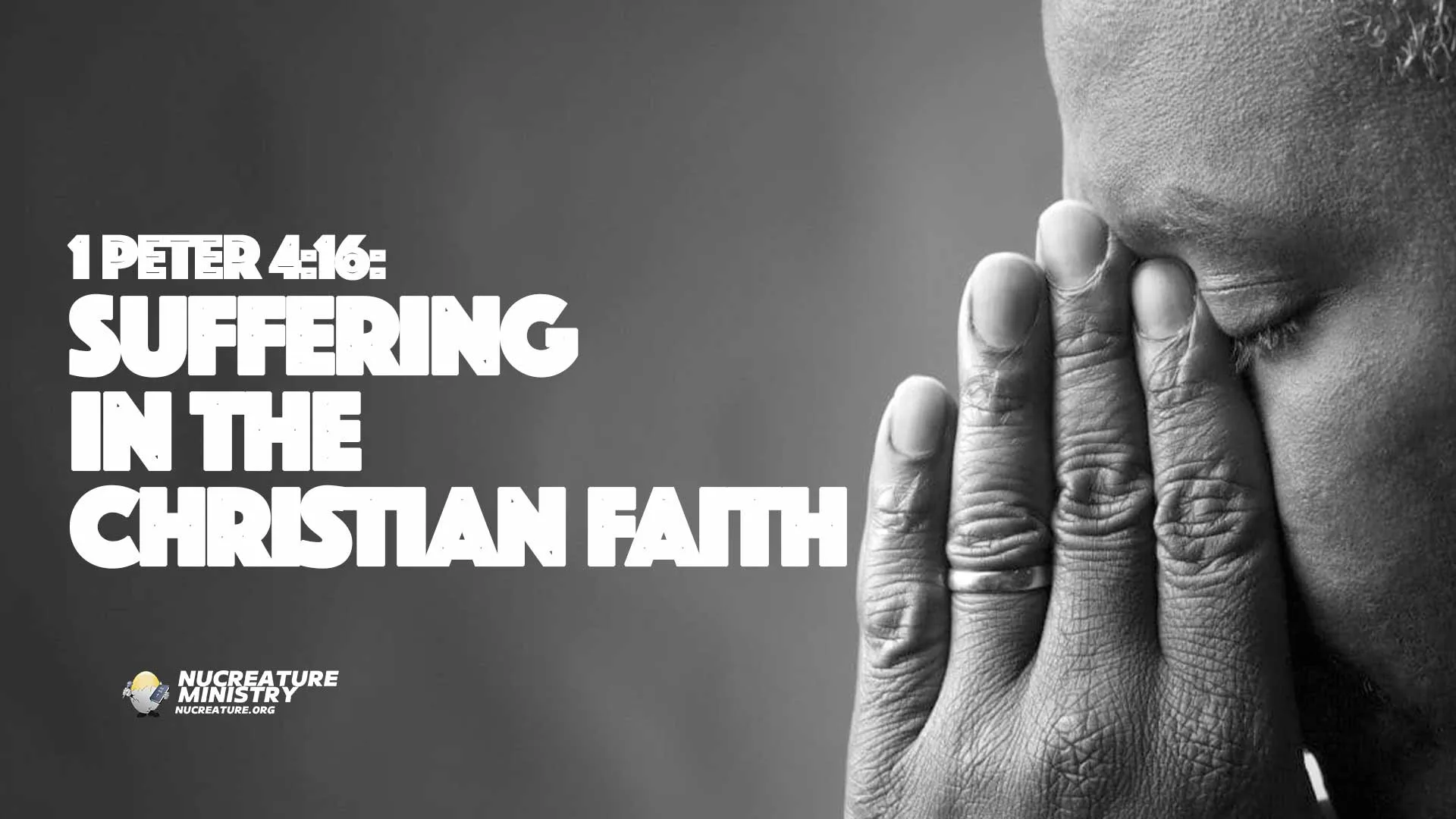 1 peter 4 meaning - man with hands covering his face