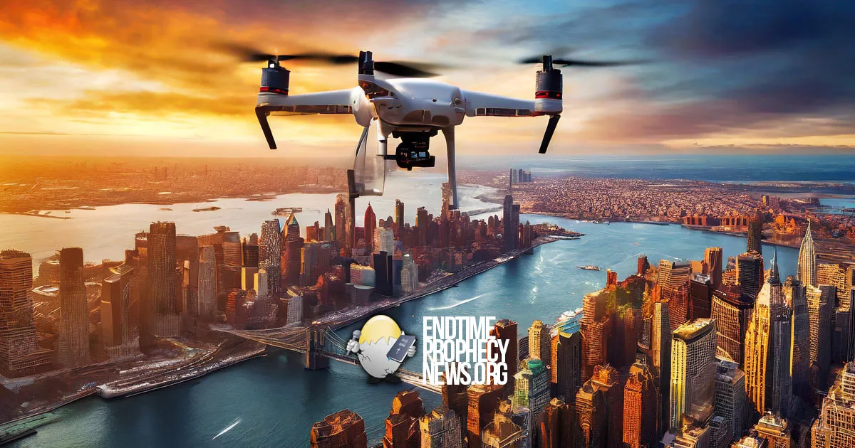 NYPD Drone flying over New York for 911 Calls