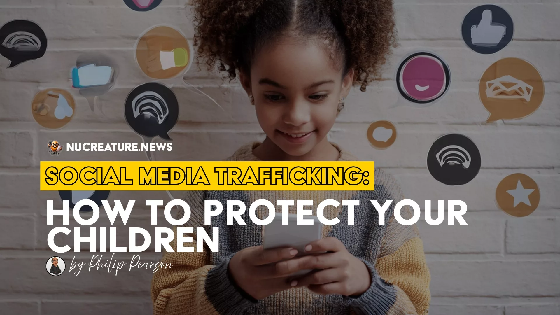 Social Media Trafficking: Black Girl Using Social Media